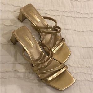 Top shop gold heels NWT